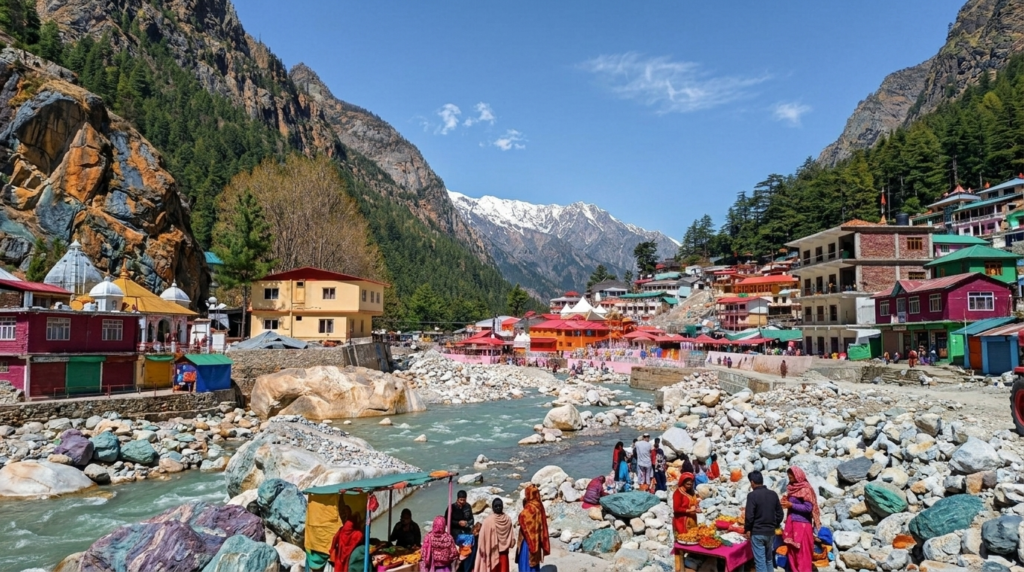 Beautiful Gangotri Dham temple view in Uttarakhand Char Dham Yatra 2026